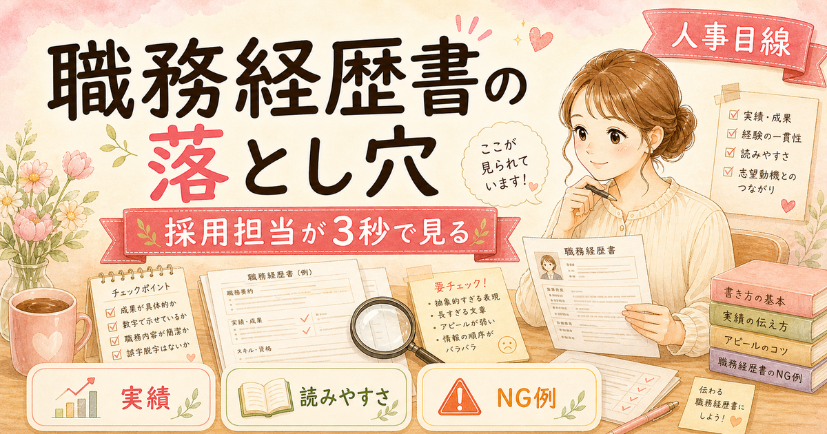 採用担当が3秒で落とす職務経歴書の特徴と正しい書き方