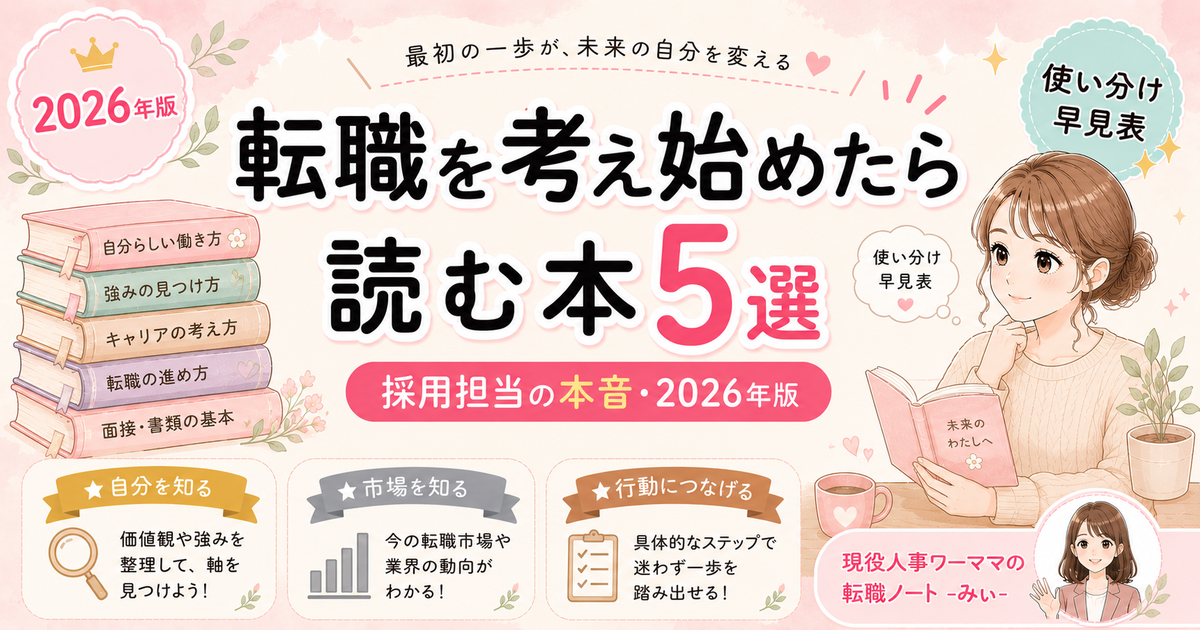 転職を考え始めたら読む本5選【採用担当が本音でレビュー】