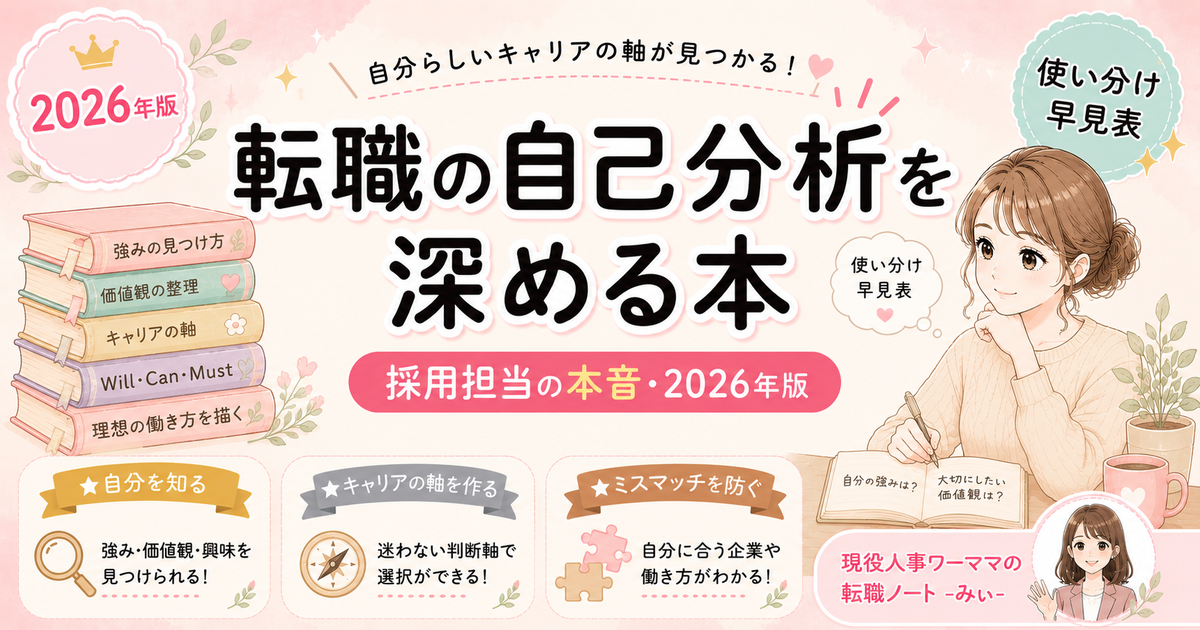 転職の自己分析を深める本【採用担当が厳選した3冊＋使い方】