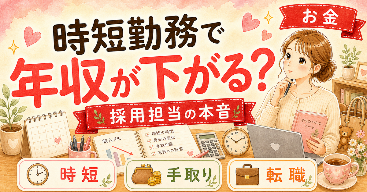 時短勤務で年収が下がる問題、転職でどう解決する?