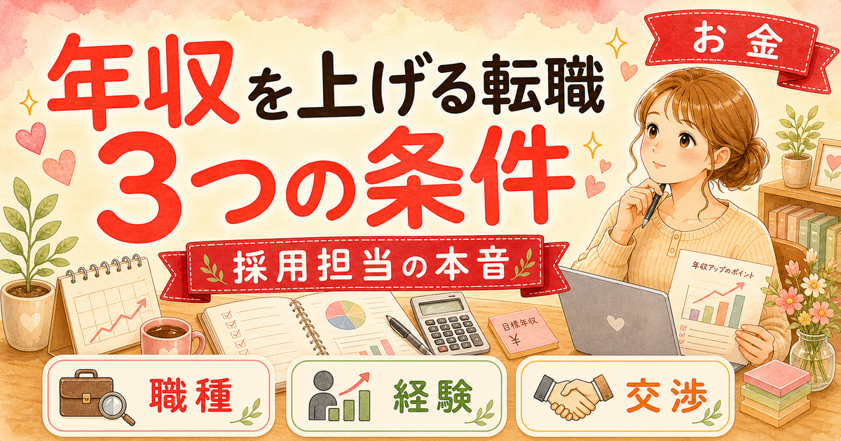 転職で給与を上げるための3つの条件