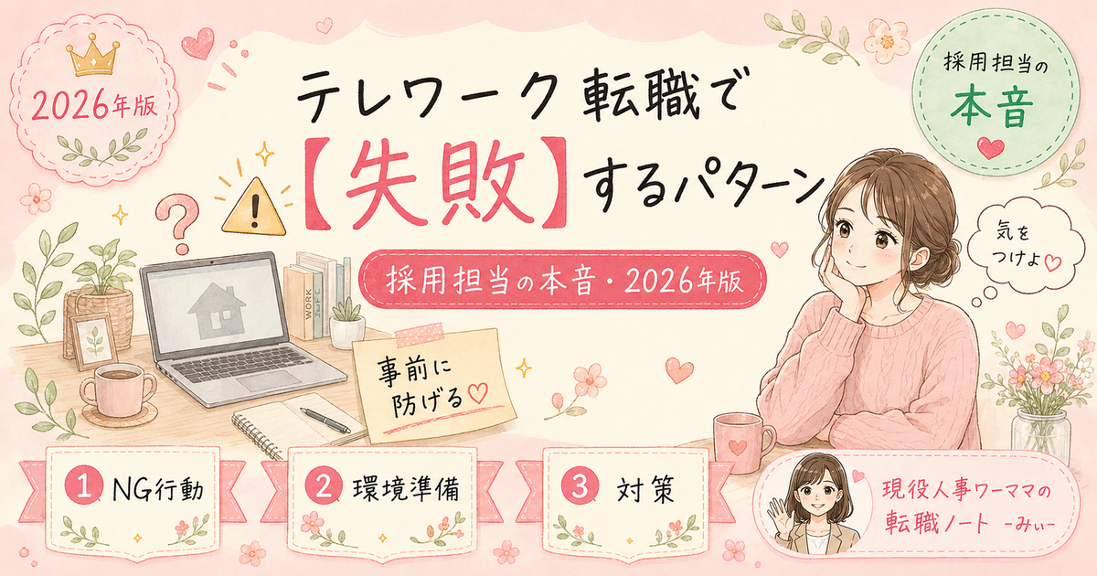 テレワーク転職で失敗した人がやりがちなミス【採用担当が警告】
